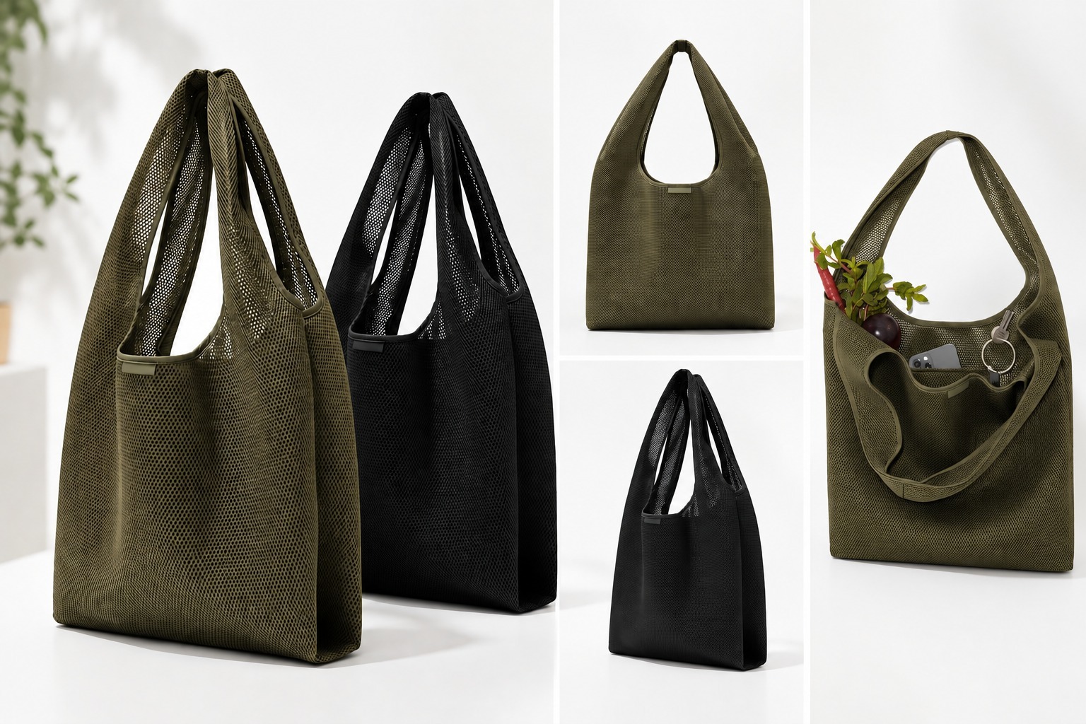 Bolsa tote casual de malla personalizada