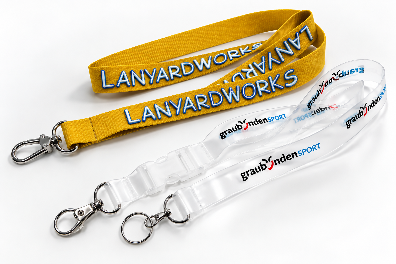 Materiales y personalizaciones especiales para lanyards