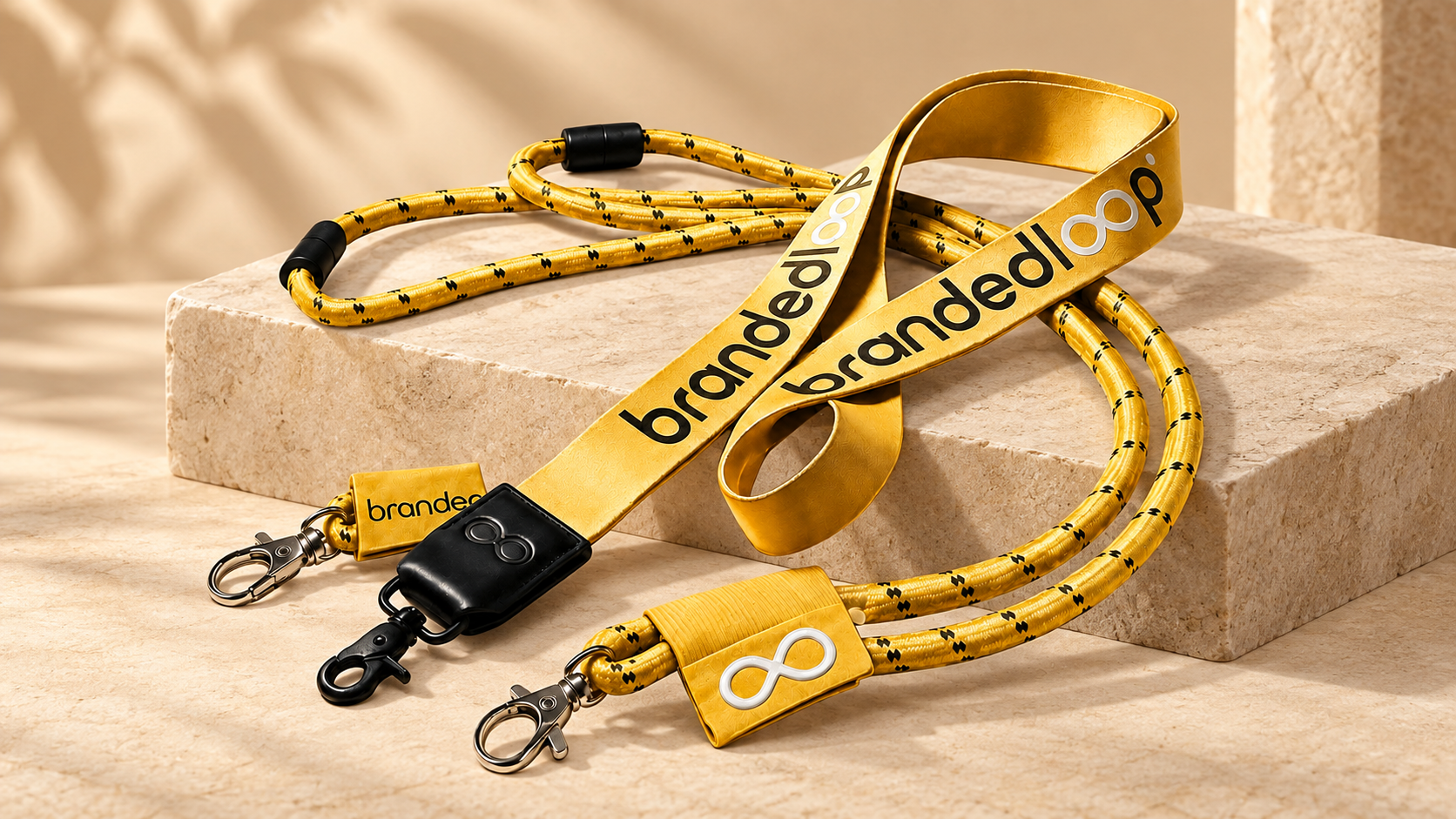 Composición premium de lanyards Brandedloop